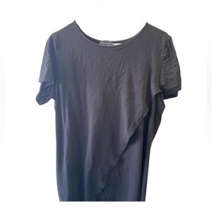 G by Guiliana Black Label long black tee w wrap around women’s size XL